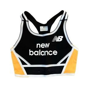 NWOT New Balance Black and Orange Sports Bra (S)